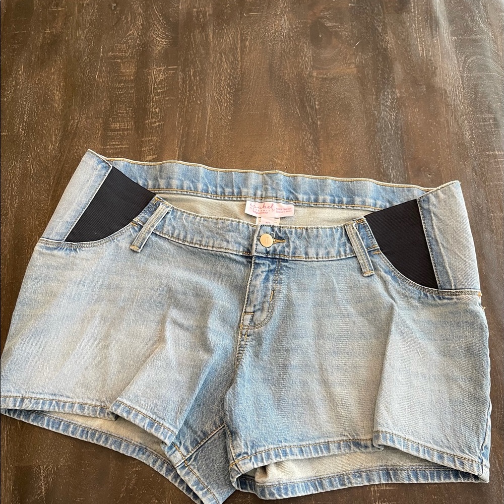 Maternity jean shorts